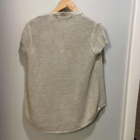 ZARA Knit woman’s open knit cardigan in oatmeal - Picture 6 of 9
